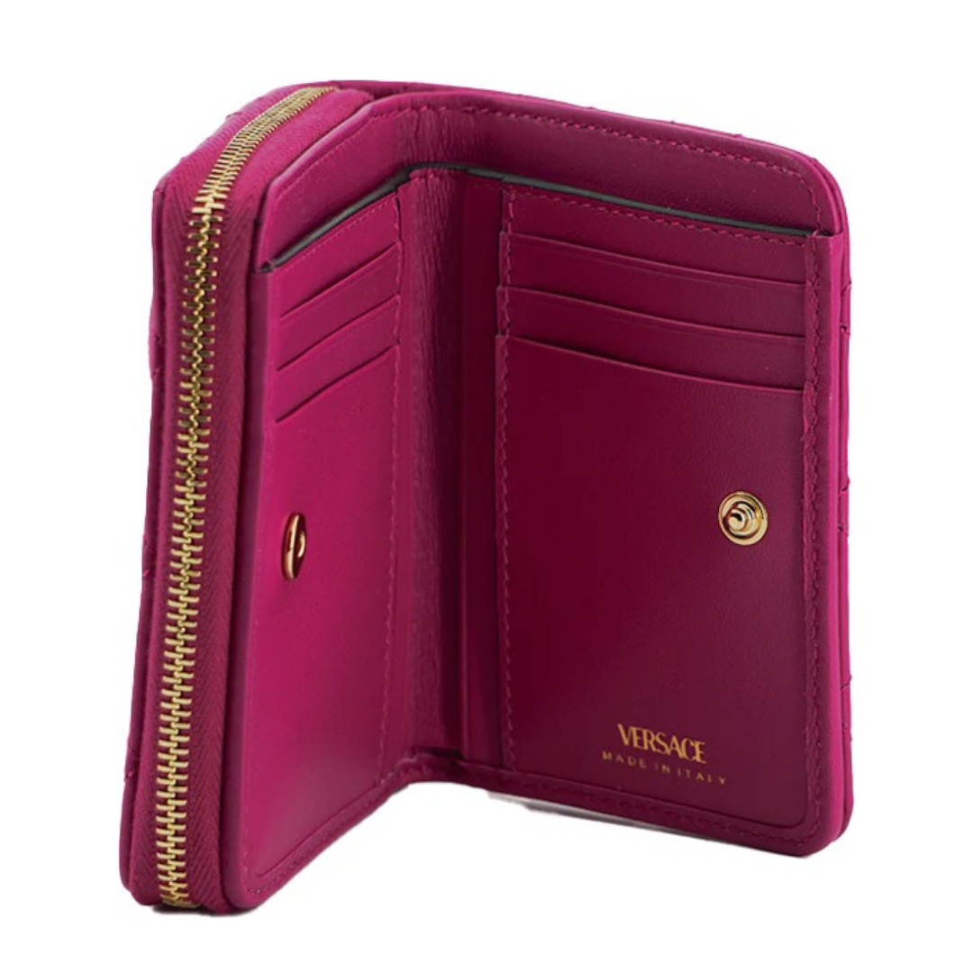 Versace Elegant Purple Quilted Leather Wallet $1156.00 Versace Luzworld