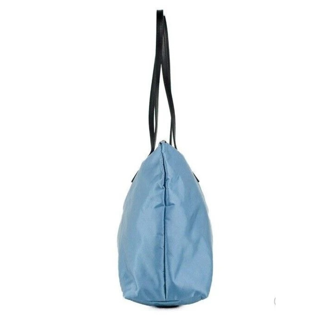 Versace Portuna Medusa Medium Cornflower Blue Nylon Leather Tote Bag Purse $2924.00 Versace Luzworld