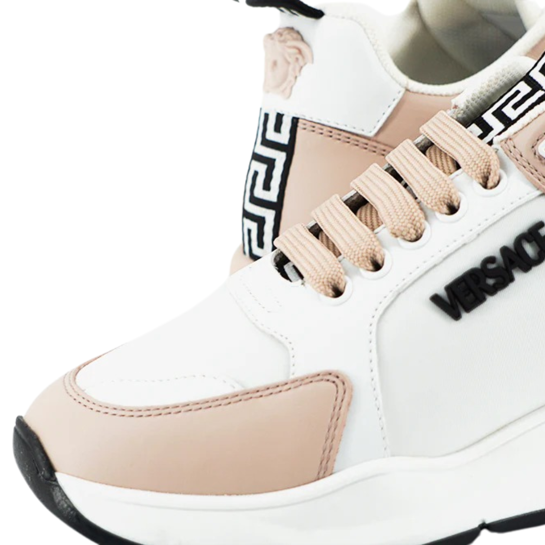 Versace Powder Pink Splendor Sneakers $945.00 Versace Luzworld