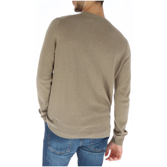 Lyle Scott Crew Neck Cotton Merino Jumper Brown - KN2110VC
